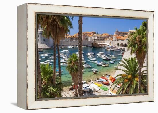 View of boats in Old Port, Dalmatian Coast, Adriatic Sea, Croatia, Eastern Europe.-Tom Haseltine-Framed Premier Image Canvas