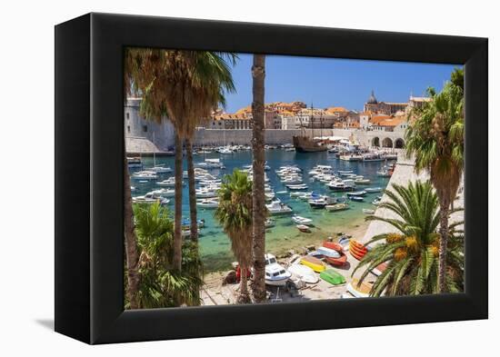 View of boats in Old Port, Dalmatian Coast, Adriatic Sea, Croatia, Eastern Europe.-Tom Haseltine-Framed Premier Image Canvas