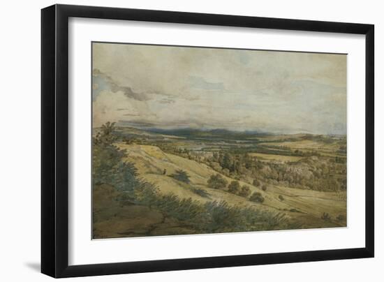 View of Bodenham and the Malvern Hills, Herefordshire-John Varley-Framed Giclee Print