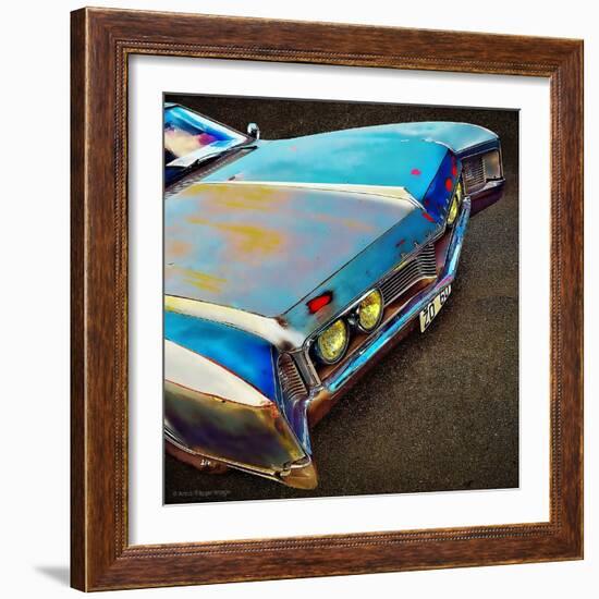 View of Bonnet of 1950's Car-Salvatore Elia-Framed Photographic Print