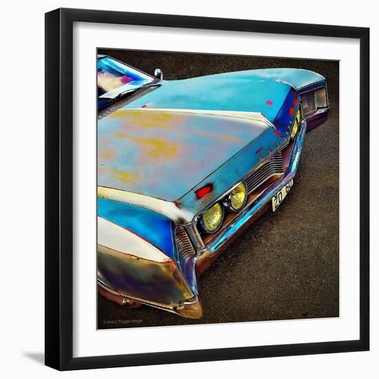 View of Bonnet of 1950's Car-Salvatore Elia-Framed Photographic Print