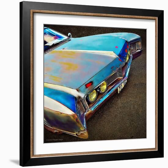 View of Bonnet of 1950's Car-Salvatore Elia-Framed Photographic Print