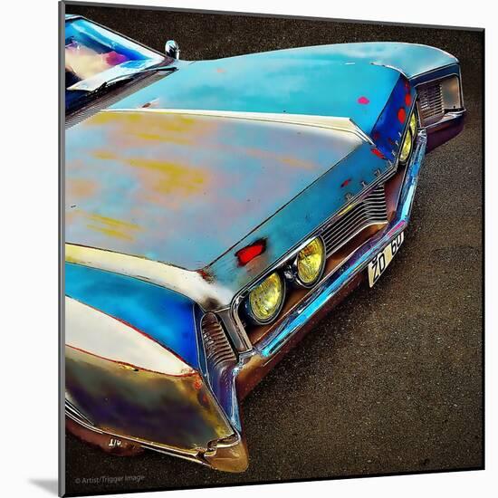 View of Bonnet of 1950's Car-Salvatore Elia-Mounted Photographic Print
