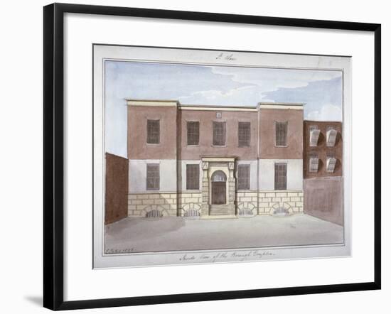 View of Borough Compter, a Debtors' Prison in Mill Lane, Bermondsey, London, 1826-G Yates-Framed Giclee Print