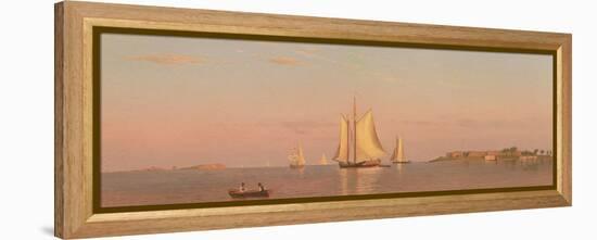 View of Boston Harbour Near Castle Island, 1872-Francis Augustus Silva-Framed Premier Image Canvas