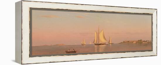 View of Boston Harbour Near Castle Island, 1872-Francis Augustus Silva-Framed Premier Image Canvas