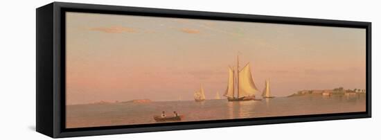 View of Boston Harbour Near Castle Island, 1872-Francis Augustus Silva-Framed Premier Image Canvas