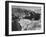 View of Boulder Dam, 726 Ft. High with Lake Mead, 115 Miles Long, Stretching Out in the Background-Andreas Feininger-Framed Photographic Print