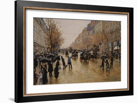 View of Boulevards-Jean Béraud-Framed Giclee Print