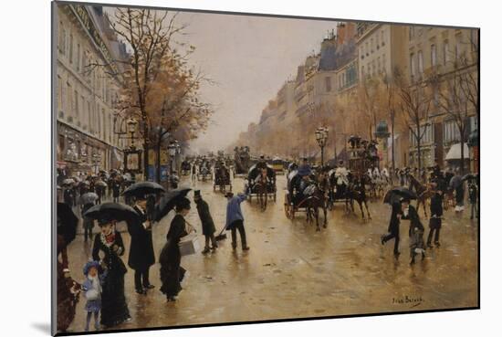 View of Boulevards-Jean Béraud-Mounted Giclee Print