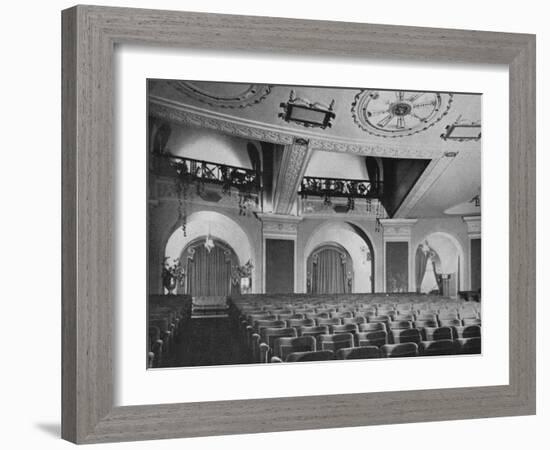 View of box and orchestra foyers from the stage, Regent Theatre, Brighton, Sussex, 1922-null-Framed Photographic Print