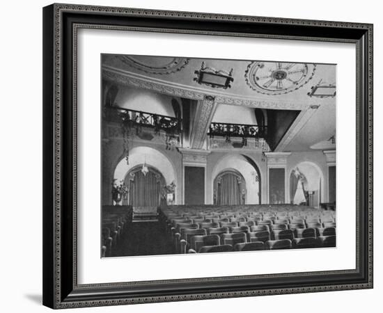 View of box and orchestra foyers from the stage, Regent Theatre, Brighton, Sussex, 1922-null-Framed Photographic Print