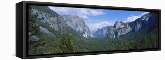 View of Bridal Veil Falls at Yosemite Valley, Yosemite National Park, California, USA-Paul Souders-Framed Premier Image Canvas