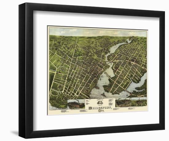 View of Bridgeport, Connecticut, 1875-O^H^ Bailey-Framed Art Print