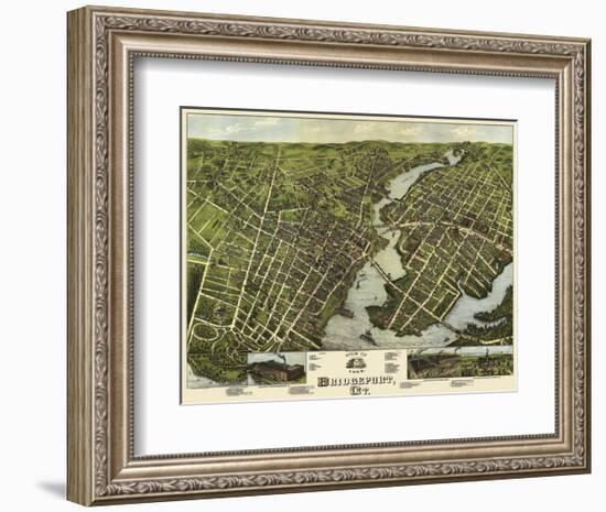 View of Bridgeport, Connecticut, 1875-O^H^ Bailey-Framed Art Print