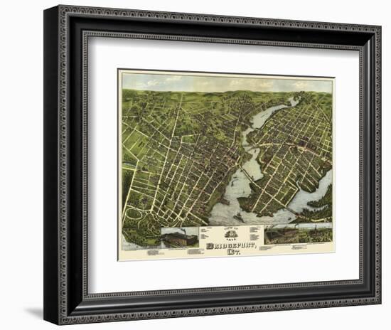 View of Bridgeport, Connecticut, 1875-O^H^ Bailey-Framed Art Print