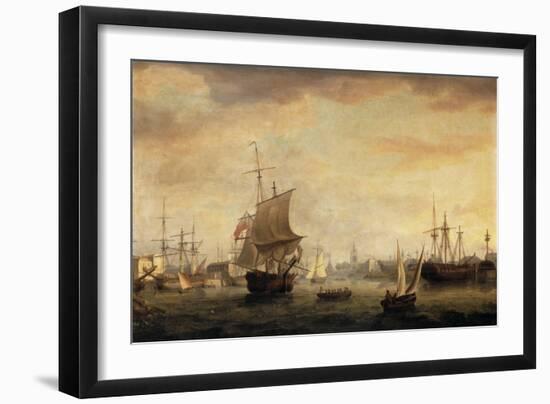 View of Bristol Dock and Quay, 1787-Thomas Whitcombe-Framed Giclee Print