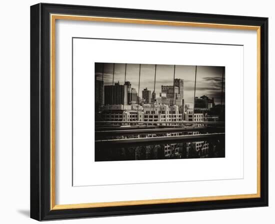 View of Brooklyn Bridge of the Watchtower Building-Philippe Hugonnard-Framed Art Print