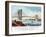 View of Brooklyn Bridge-Currier & Ives-Framed Giclee Print