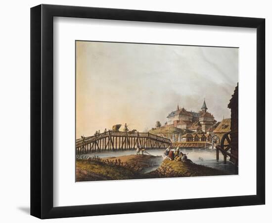 View of Bucarest Palace, 1810, Romania 19th Century Print-null-Framed Giclee Print