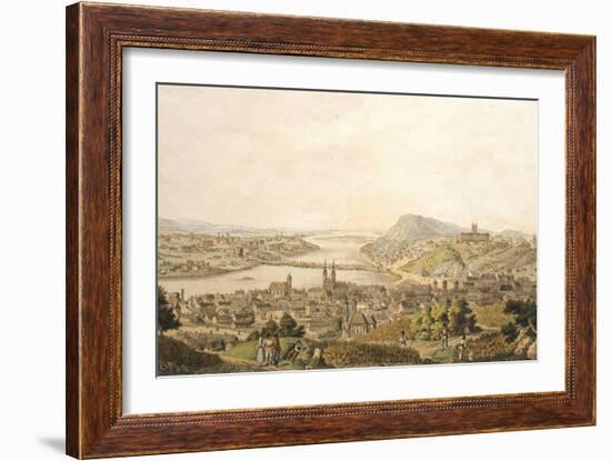 View of Budapest, Hungary 19th Century Print-null-Framed Giclee Print