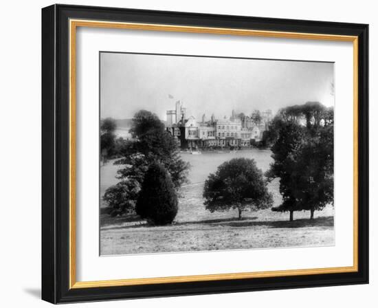 View of Building across from Fields, C1882-null-Framed Giclee Print