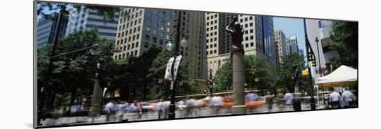 View of Buildings in a City, Trade and Tryon Streets, Charlotte, North Carolina, USA-null-Mounted Photographic Print