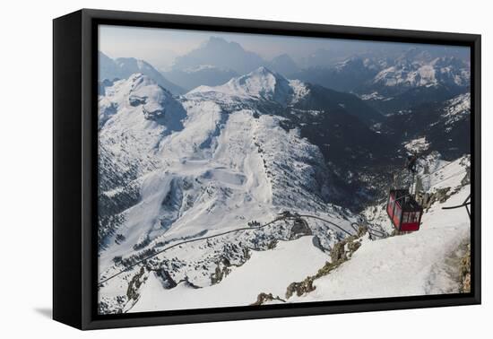 View of Cable Car Station, Dolomites-Mark Doherty-Framed Premier Image Canvas