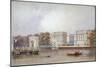 View of Cadogan Pier with Boats on the River Thames, Chelsea, London, C1860-null-Mounted Giclee Print