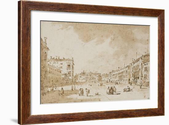 View of Campo San Polo, Venice, ca. 1790-Francesco Guardi-Framed Art Print