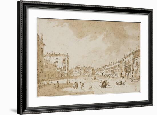 View of Campo San Polo, Venice, ca. 1790-Francesco Guardi-Framed Art Print