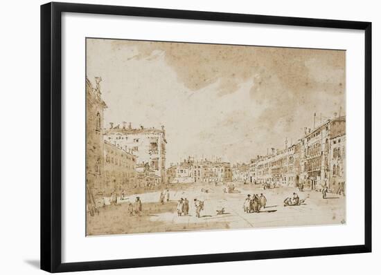 View of Campo San Polo, Venice, ca. 1790-Francesco Guardi-Framed Art Print
