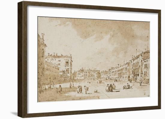 View of Campo San Polo, Venice, ca. 1790-Francesco Guardi-Framed Art Print