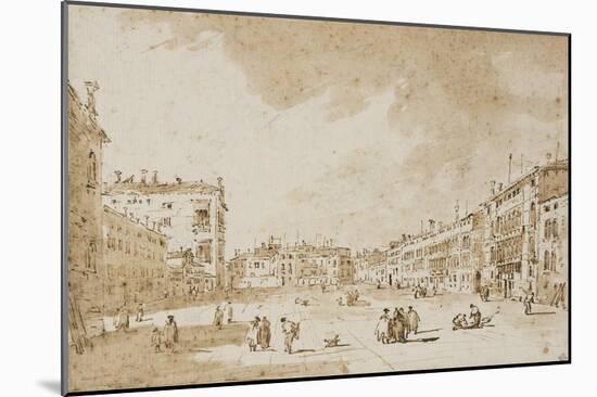 View of Campo San Polo, Venice, ca. 1790-Francesco Guardi-Mounted Art Print