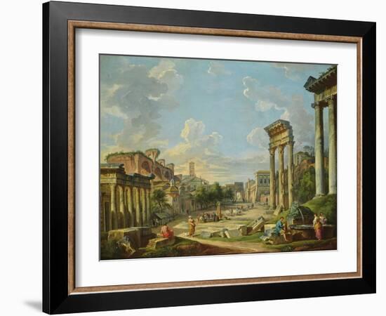 View of Campo Vaccino in Rome, 1740-Giovanni Paolo Pannini-Framed Giclee Print