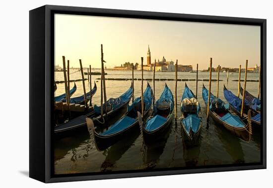 View of Canale di San Marco and with Gondolas, Venice, Italy-David Noyes-Framed Premier Image Canvas