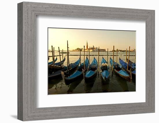 View of Canale di San Marco and with Gondolas, Venice, Italy-David Noyes-Framed Photographic Print