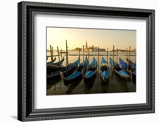 View of Canale di San Marco and with Gondolas, Venice, Italy-David Noyes-Framed Photographic Print