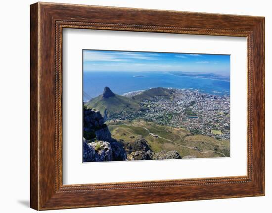 View of Cape Town from top of Table Mountain, Cape Town, South Africa, Africa-G&M Therin-Weise-Framed Photographic Print