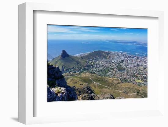 View of Cape Town from top of Table Mountain, Cape Town, South Africa, Africa-G&M Therin-Weise-Framed Photographic Print