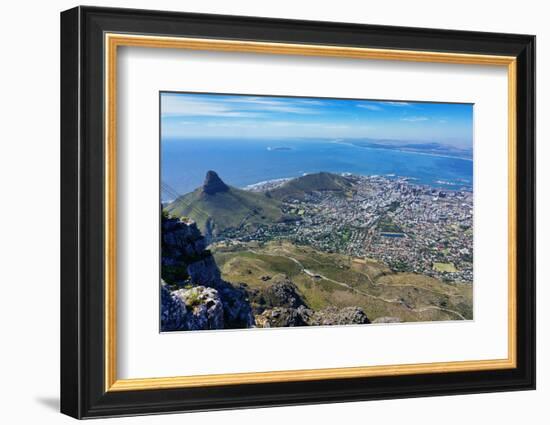 View of Cape Town from top of Table Mountain, Cape Town, South Africa, Africa-G&M Therin-Weise-Framed Photographic Print