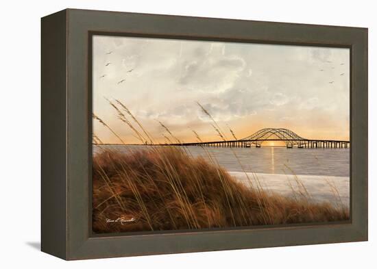 View of Captree Bridge-Diane Romanello-Framed Stretched Canvas