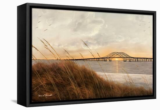 View of Captree Bridge-Diane Romanello-Framed Stretched Canvas