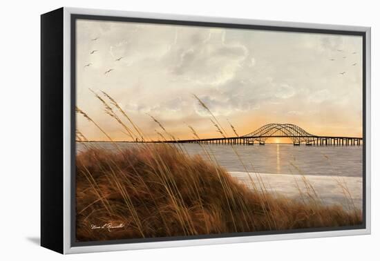 View of Captree Bridge-Diane Romanello-Framed Stretched Canvas