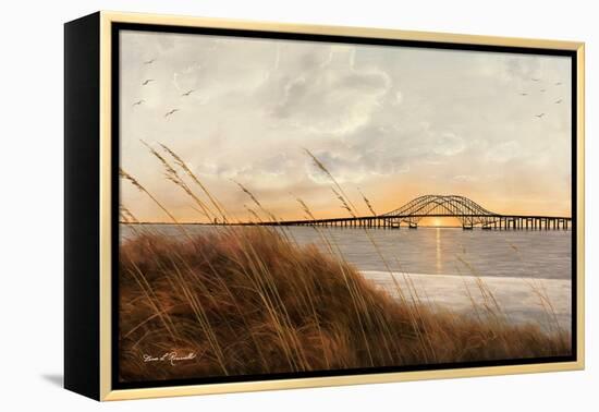 View of Captree Bridge-Diane Romanello-Framed Stretched Canvas