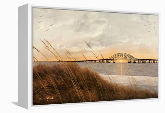 View of Captree Bridge-Diane Romanello-Framed Stretched Canvas