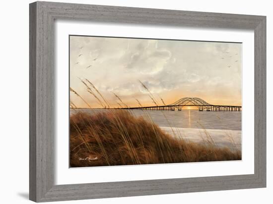 View of Captree Bridge-Diane Romanello-Framed Art Print