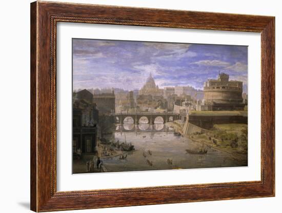 View of Castel Sant'Angelo in Rome-Gaspar van Wittel-Framed Giclee Print