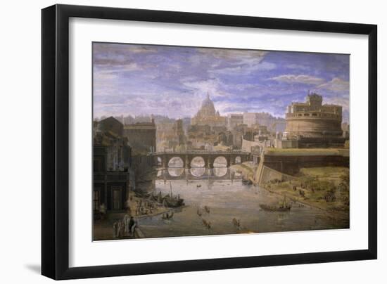 View of Castel Sant'Angelo in Rome-Gaspar van Wittel-Framed Giclee Print