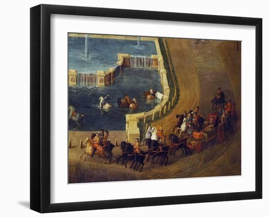 View of Castle and Gardens at Marly-null-Framed Giclee Print